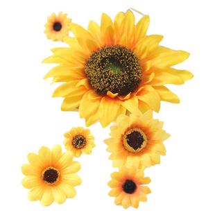 仿真向日葵花朵向阳花幼儿园奖励小礼物花头假花手工diy拍照装饰