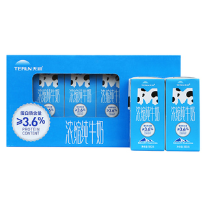 天润浓缩纯牛奶新疆牛奶MINI砖全脂早餐奶180g*12盒/箱