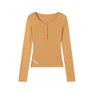 大佬街舞潮牌原创设计感打底上衣修身显瘦jazz辣妹秋冬t纽扣7797