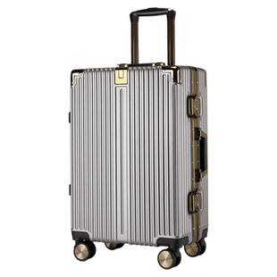 高端行李箱静音万向轮铝框拉杆箱大容量密码20寸可登机轻奢旅行箱