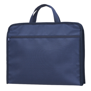 齐心手提包男款大容量男士商务收纳文件袋拉链式办公笔记本电脑公文包体制内通勤档案袋定制可印logo大号男