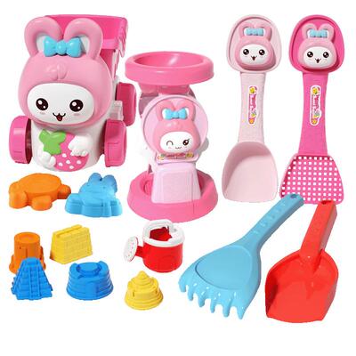 萌兔沙滩玩具套装海边玩挖沙工具