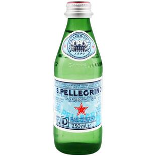 意大利进口圣培露天然含气矿泉水250ml*24瓶整箱明星同款气泡水