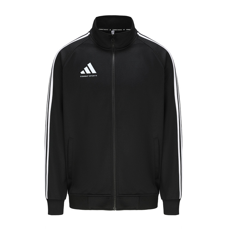 Adidas/阿迪达斯外套男士黑色立领夹克休闲运动风春秋三条杠
