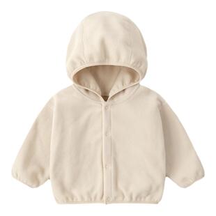 儿童休闲连帽衫秋冬款童装宝宝休闲外套冬装男童简约开衫衣服冬季