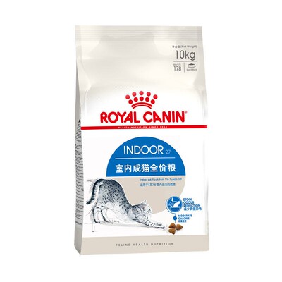 皇家猫粮I27室内成猫全价粮美短布偶加菲蓝猫通用型成猫粮2/10kg
