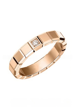 韩秀娜小冰块戒指女镀18k玫瑰金轻奢精致食指指环时尚款情侣对戒