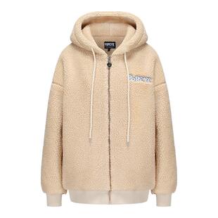 innplanet新款大力水手联名刺绣连帽保暖毛绒棉服外套PN31CJ851A