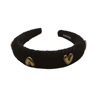 韩国金属高级爱心发箍女2025新款黑色海绵高颅顶发饰头箍压发头饰