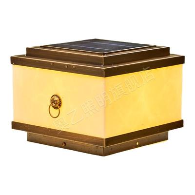 全铜柱头灯奥乙户外防水免布线