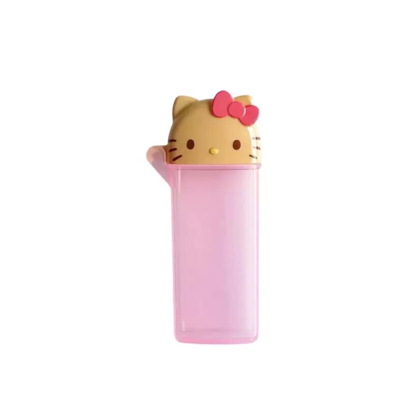 HelloKitty小罐罐可爱牙线盒牙签棉签棒收纳盒便携透明粉色