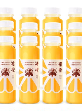 褚橙100%NFC鲜榨橙汁245ml×12瓶