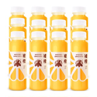 褚橙100%NFC鲜榨橙汁网红果汁饮料245ml*12瓶