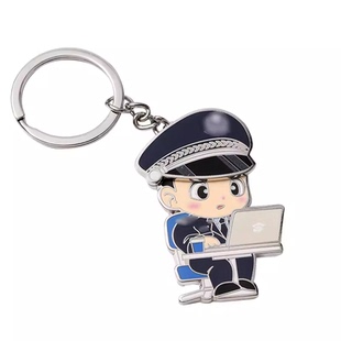 蜀黍家因公致秃警察冰箱贴创意卡通警官形象冰箱装饰品强吸附力贴