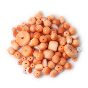 天然海南红贝壳万宝螺圆珠隔珠扣片桶珠勒子散珠 diy佛珠手链手串