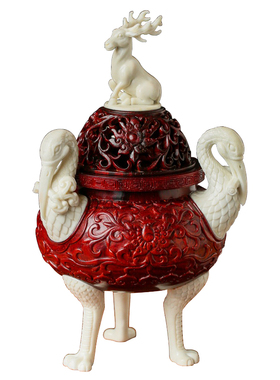 印度小叶紫檀香炉室内红木