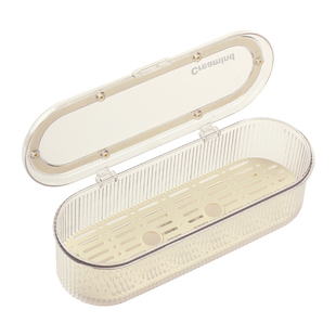 茶具收纳盒翻盖功夫茶杯存放盒透明防尘茶壶杯子沥水储物架整理箱