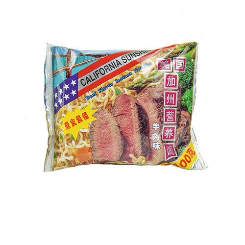 美国加州牛肉面100g袋装拉面泡面8090后怀旧老味道营养方便面整箱