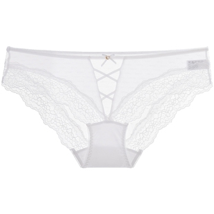 3件159|商场同款MYBODY女士内裤法式性感蕾丝细带交叉包臀三角裤