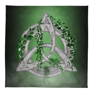 生命之树塔罗牌桌布凯尔特结绒布推牌布Triple Moon祭坛布仪式布