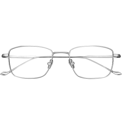 超轻纯钛近视眼镜银色方框