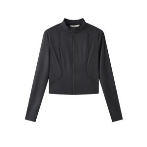 三福防晒服2026新款夏季小立领腰身分割线修身短款防晒衣外套女装