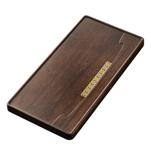 茶盘实木整块天然乌檀木茶具托盘现代简约新中式家用高档客厅茶台