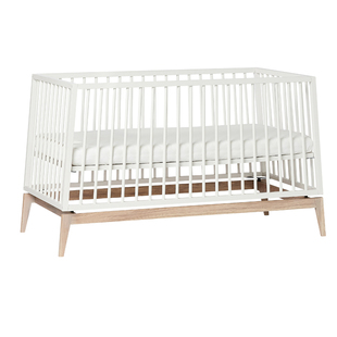 原装进口Leander实木婴儿床可调节高度实木新生多功能宝宝床bb床