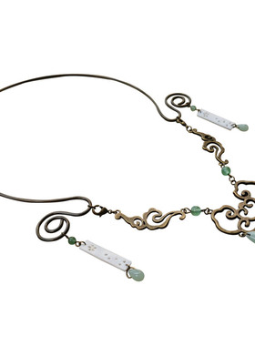 乡村玫瑰铜材质女复古宫庭风项圈