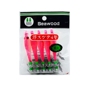 夜光鱿鱼钩发光软体虾钩吹筒钩布卷伞钩八爪鱼章鱼不锈钢木虾鱼钩