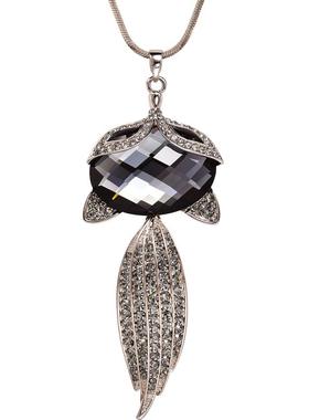 狐狸吊坠毛衣链女项链高档韩国