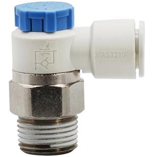 气动节流阀AS1201F气管接头调速2201F-M5-01-04-06SA气缸速度控制