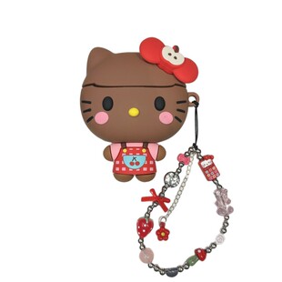 黑皮棕色凯蒂猫Freeclip2保护壳适用于华为freeclip一代硅胶7i保护套苹果Airpodspro3代防尘塞软壳Oppofree4