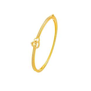 周大生银手镯银福禄双全葫芦手镯送女友老婆妈妈母亲节礼物