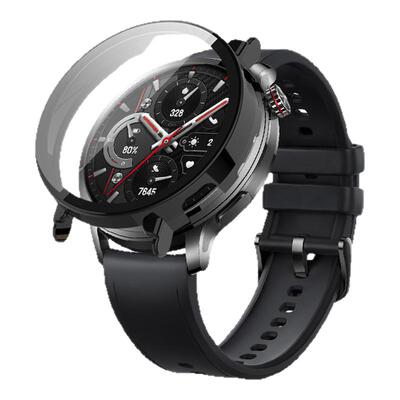 适用荣耀手表4pro保护壳honor watch4pro保护套全包PC硬壳钢化膜防摔防刮花壳膜一体智能手表链表壳表带配件