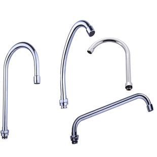 水龙头配件 厨房出水管 洗菜盆面盆龙头万向管旋转16 18 20大弯管