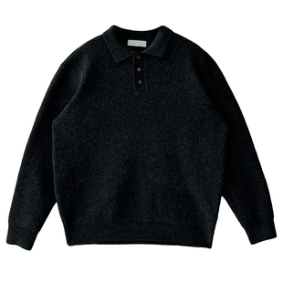 Nick Tian 秋冬新款韩系polo针织毛衣男慵懒感简约休闲宽松上衣