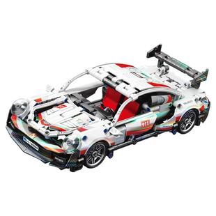 高难度拼装积木儿童益智力动脑立体拼图男孩跑车模型汽车生日礼物