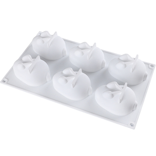 新厨仕兔子布丁模具硅胶凉粉奶冻磨具小白兔白凉粉钵仔糕制作工具