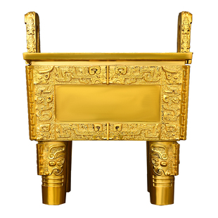 黄铜鼎盛千秋四方鼎司母戊鼎摆件可刻字香炉鼎特大号公司开业礼品