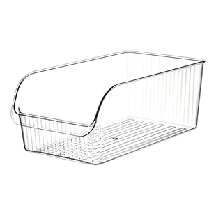 厨柜分类收纳篮杂物零食分区整理筐调味瓶可视化加长透明置物盒子