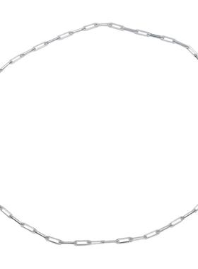 纯银情侣毛衣链手工做旧银链项链