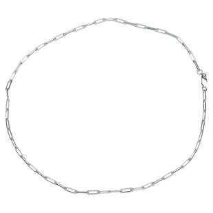 S925纯银十字项链复古做旧素银镀白金18k金锁骨链百搭毛衣链银链