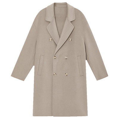 中长款冬季手工双面呢大衣加厚