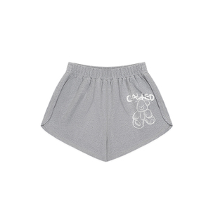 CALLED BACK趣味饭团熊印花短裤女2026春夏新款运动百搭休闲裤子