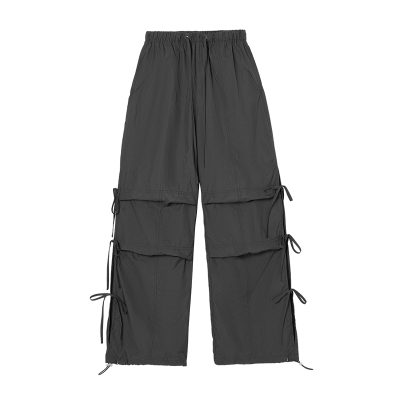 Eptison设计感绑带工装休闲裤