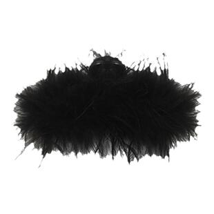 高级感大号羽毛抓夹女2025新款超仙鲨鱼夹网红毛毛发夹后脑勺头饰