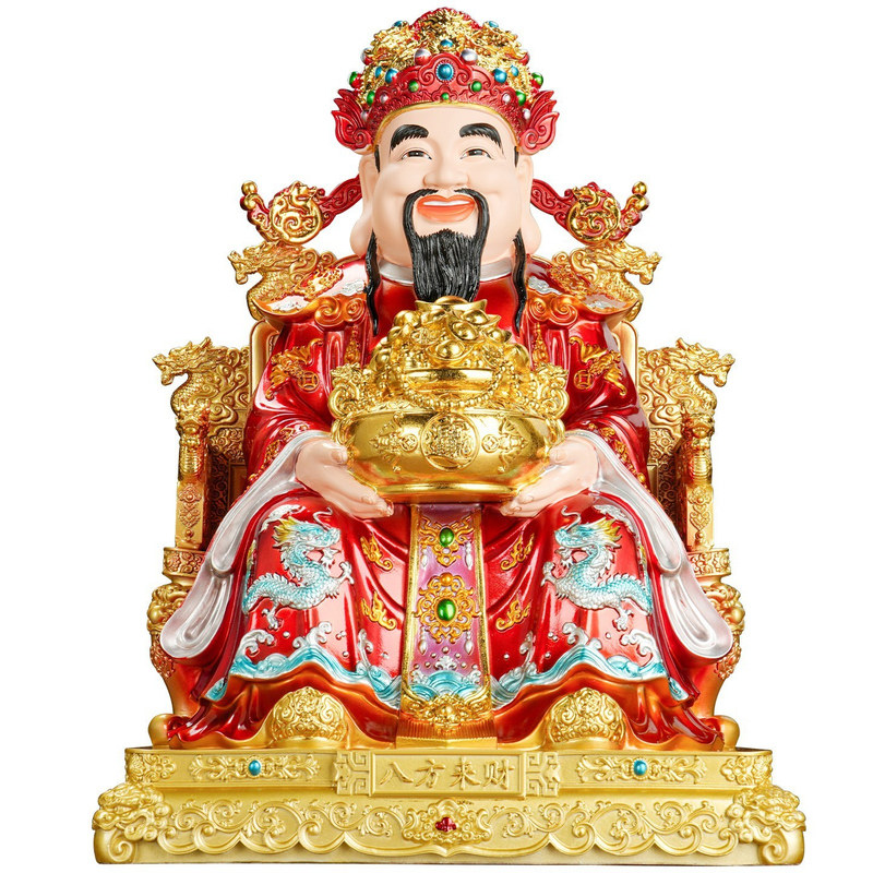 2026新款财神爷神像招财摆件八方来财文财神范蠡比干家用店铺供奉