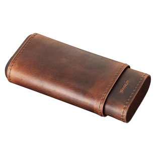 Siglo Stitches Leather Cigar Case世纪雪茄皮套2支装便携雪茄盒