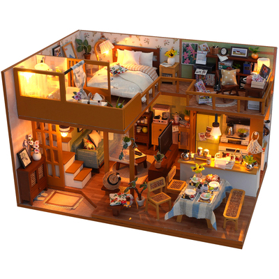 日式diy小屋淡然和居拼装模型